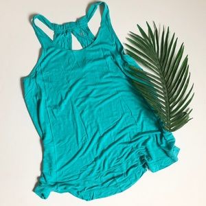Gaiam Turquoise flowy racerback tank